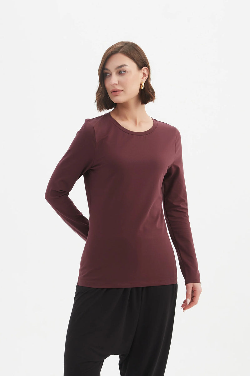 Long Sleeve T-Shirt - Aubergine