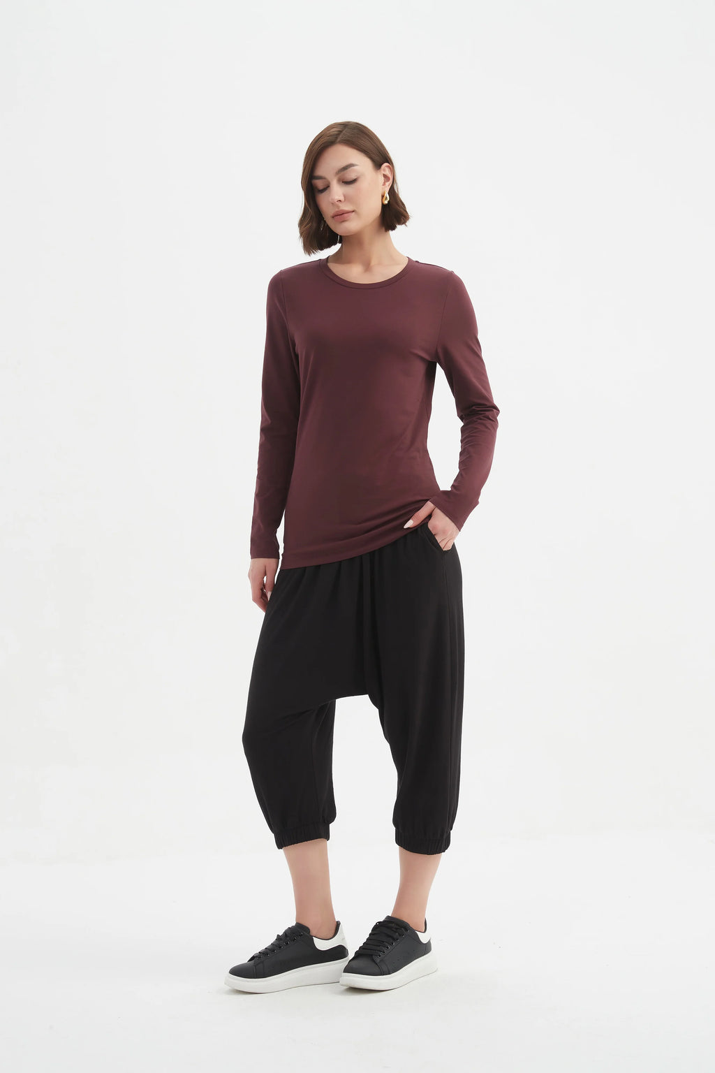 Long Sleeve T-Shirt - Aubergine