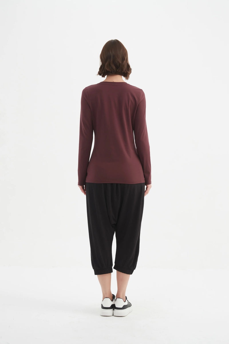 Long Sleeve T-Shirt - Aubergine