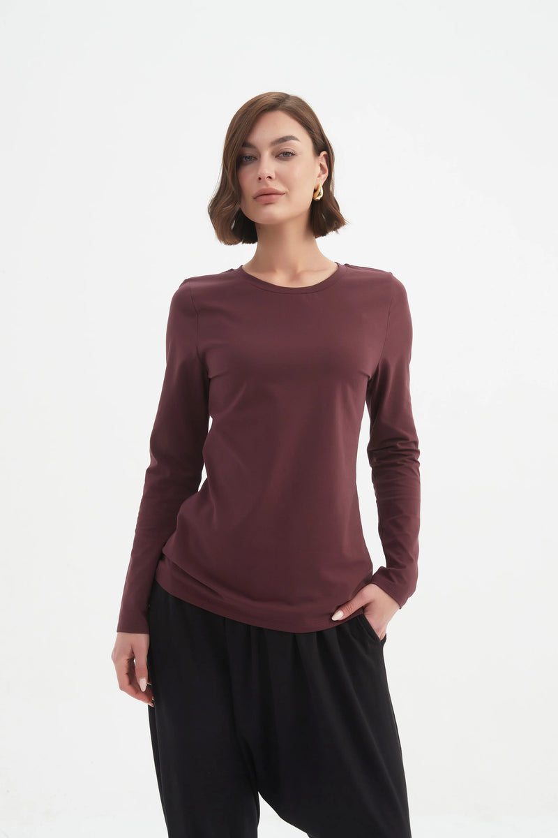 Long Sleeve T-Shirt - Aubergine