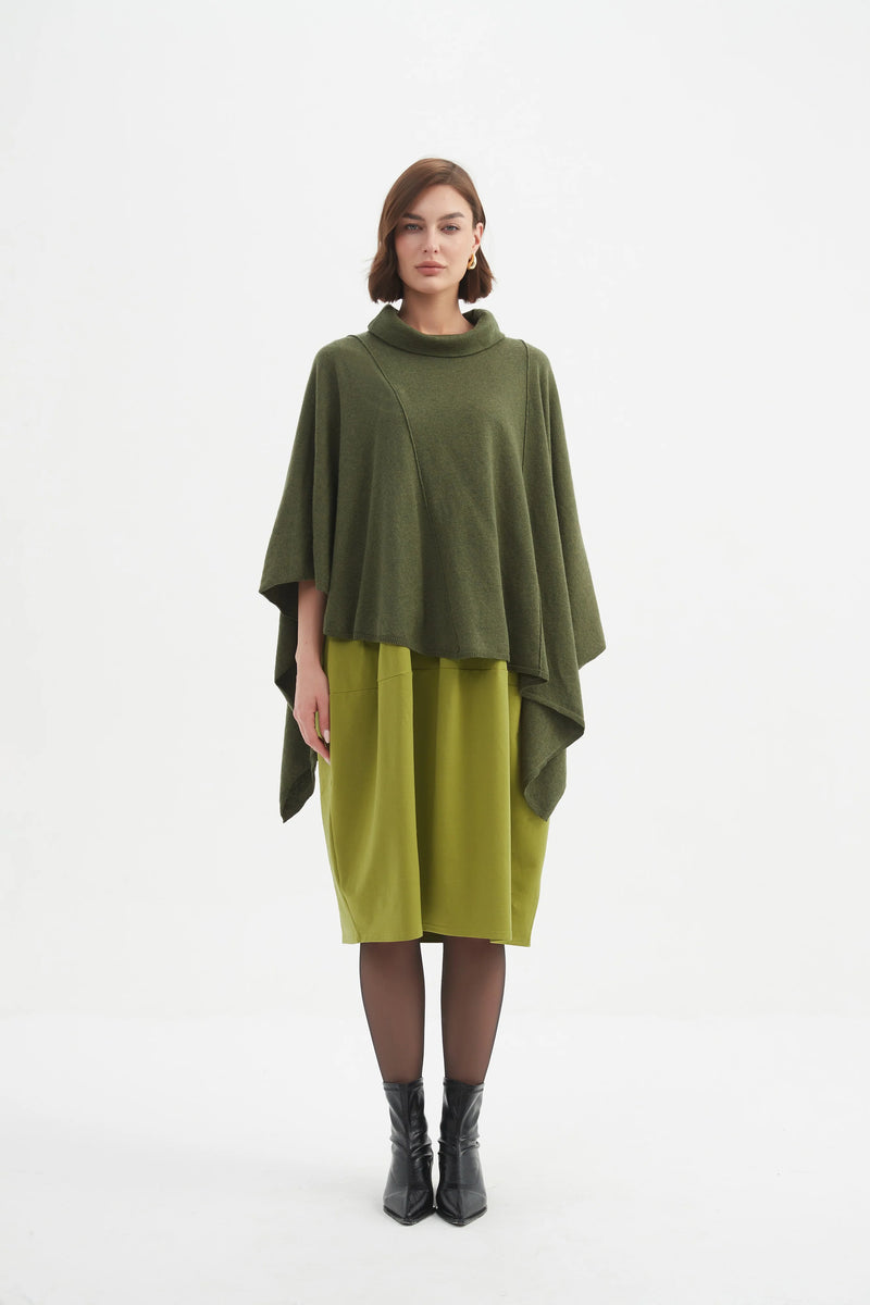 Asymmetric Poncho - Seaweed