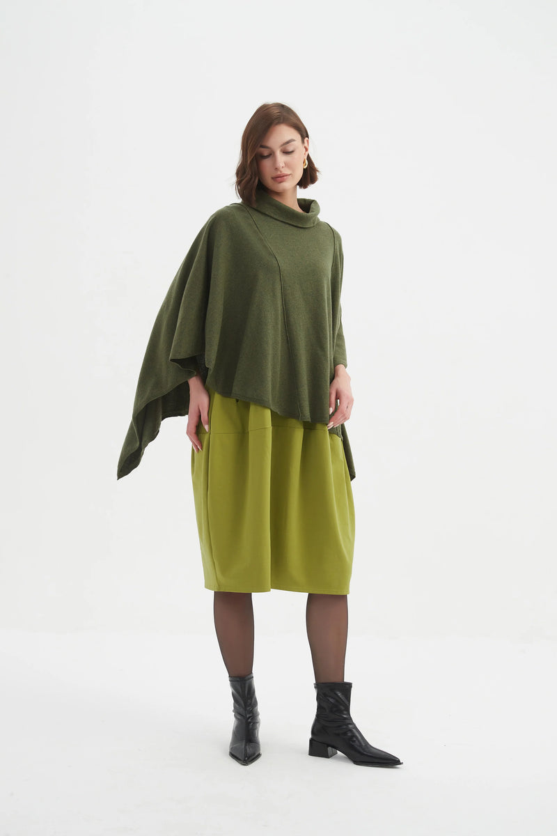 Asymmetric Poncho - Seaweed
