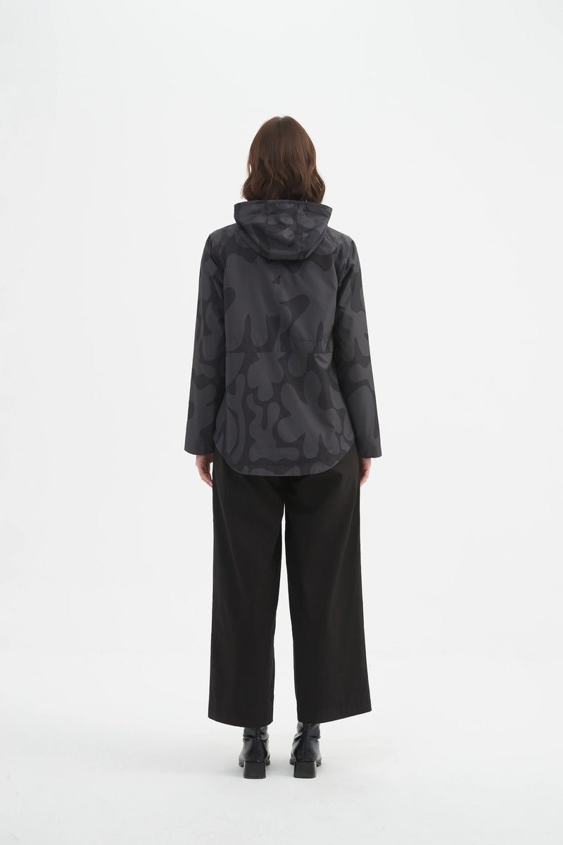 Reversible Print Windbreaker - Charcoal/Black Blot Print