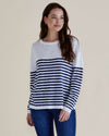Natasha Knit Top - Navy Stripe