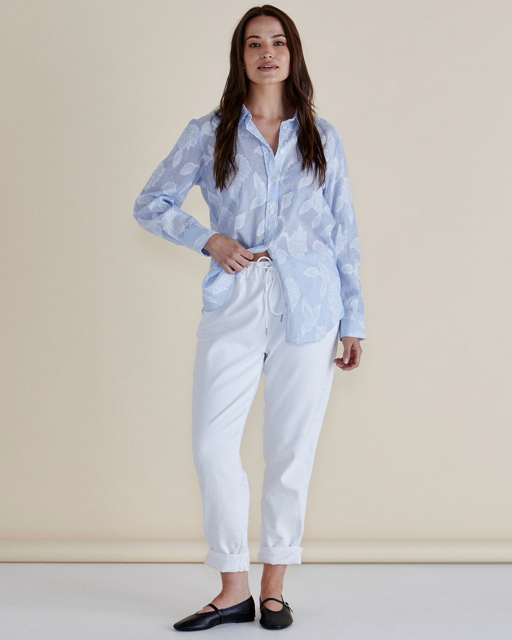 Lace Stripe Shirt