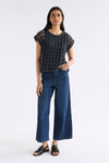 Grid Burnout Top - Space Blue
