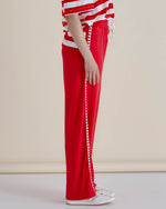 Evelyn Wide Leg Jogger - Red