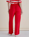 Evelyn Wide Leg Jogger - Red