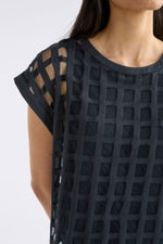 Grid Burnout Top - Space Blue