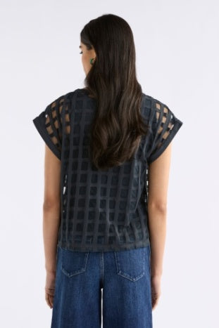Grid Burnout Top - Space Blue