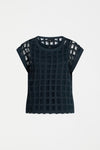 Grid Burnout Top - Space Blue