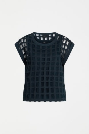 Grid Burnout Top - Space Blue
