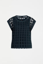 Grid Burnout Top - Space Blue