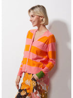 Z&P Multi Striped Cardi - Flamingo