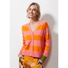 Z&P Multi Striped Cardi - Flamingo